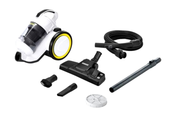 Kärcher  dammsugare VC 3 (påslös, transparent och tvättbar sopbehållare, komfortutrustning, högeffektivt hepafilter, filtrerar allergiframkallande partiklar, 700 watt)