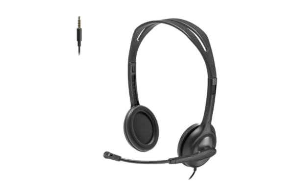 Logitech  H111 stereoheadset med 3,5 mm ljuduttag, svart
