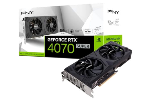 PNY  GeForce RTX 4070 SUPER Verto Dual Fan - 12GB GDDR6X RAM - Näytönohjaimet