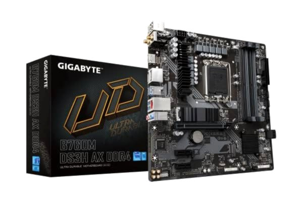 Gigabyte GIGABYTE B760M DS3H AX DDR4 Bundkort - Intel B760 - Intel LGA1700 socket - DDR4 RAM - Micro-ATX