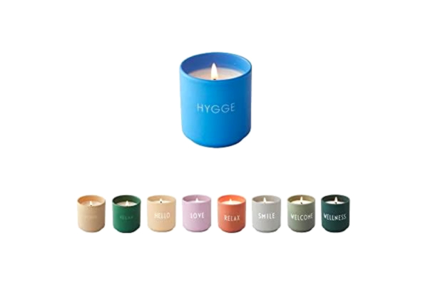 Design Letters  doftljus i glas litet | doftljus av 100% sojavax och brinntid upp till 15 timmar | julsamling och avslappning present för kvinnor | återanvänd kopparna som vas
