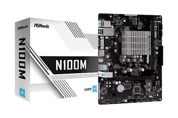 ASRock  N100M - motherboard - micro ATX - Intel N-series N100 Emolevy - socket - DDR4 RAM - Micro-ATX