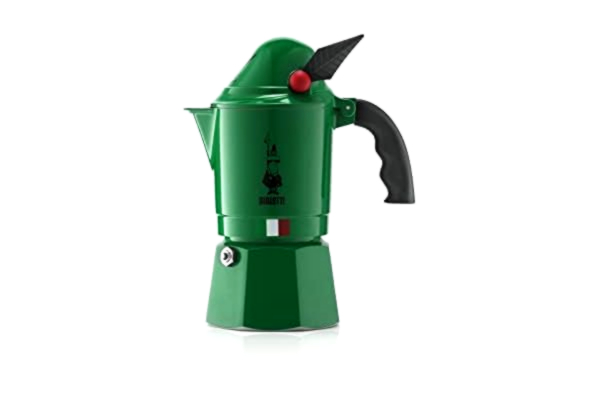Bialetti  – Moka Express Alpina: Ikonisk Espressobryggare För Spishäll, Kaffebryggare För Moka 3 Koppar (130 Ml), Aluminium, Grön