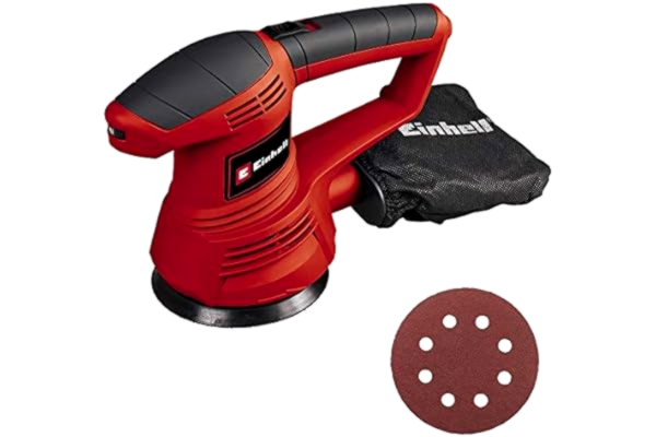 Einhell  Random Orbital Sander | TC-RS 38E Electric Sander, 380W, Eccentric Rotary Motion, 26000/Minute Oscillating Speed, Integrated Dust Extraction | Includes P80 Sanding Paper