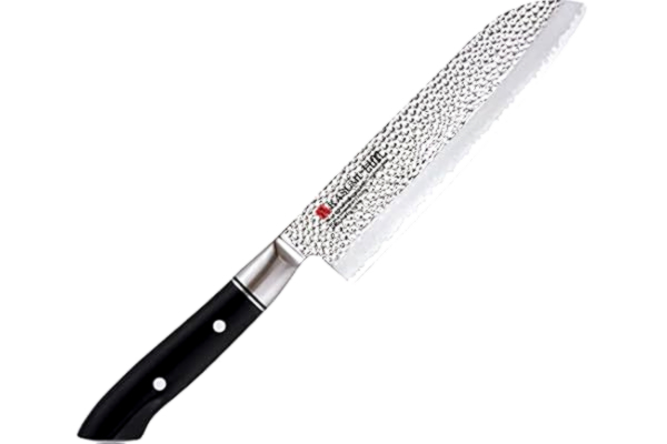 Kasumi Due Cigni K-74018 Kasumi Japanese Professional Santoku Chef Knife, 18 cm, Stainless Steel, Black