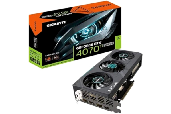 Gigabyte GIGABYTE GeForce RTX 4070 Ti SUPER EAGLE OC - 16GB GDDR6X RAM - Grafikkort