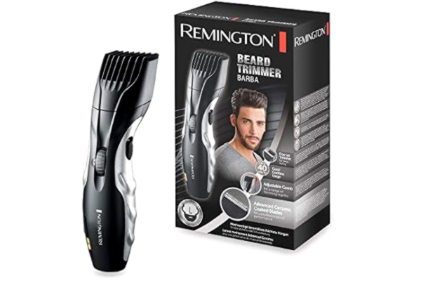 Remington  skäggtrimmer, 9 längdinställningar 1.5-18mm, sladd/sladdlös, 40min användningstid, pop up trimmer, självslipande blad med avancerad keramisk beläggning, Barba, MB320C