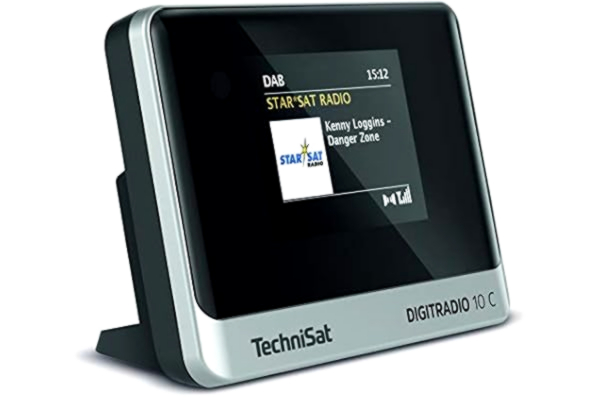 TechniSat  DIGITRADIO 10 C DAB+ digital radioadapter (färgskärm, Bluetooth, fjärrkontroll, väckarklocka, idealisk för uppgradering av befintliga HiFi-system) svart/silver