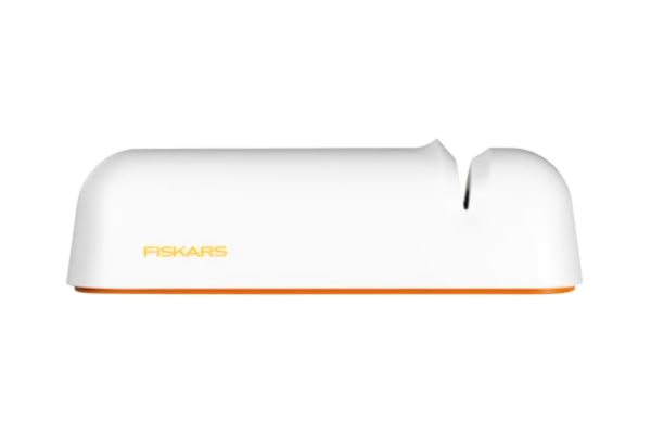 Fiskars  knivslip för knivblad av stål, keramisk slipsten, Functional Form, Roll-Sharp, vit/orange, 1014214