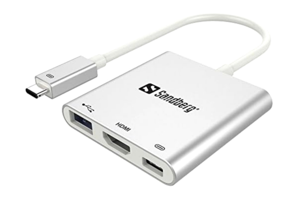 Sandberg  USB-C mini-dockning HDMI USB-kabel