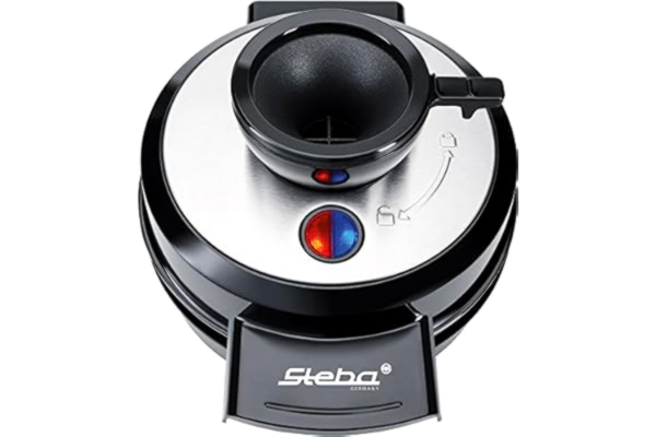 Steba  WE 20 VOLCANO (black) våffeljärn med innovativ tratt påfyllningsöppning, svart