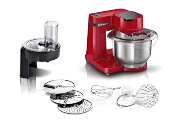 Bosch  Serie 2 MUMS2ER01 Köksmaskin med tillbehör, Röd, Silver, 3,8 L