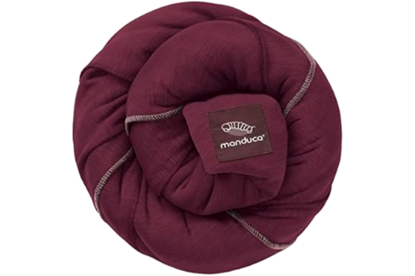 Manduca manduca Sling > Berry Elastic Baby Sling with GOTS Certificate 100% Organic Cotton 3 Tie Instructions (Belly Carrier, Cross Carrier, Hip Carrier) for Newborns and Babies from Birth (Dark Red)