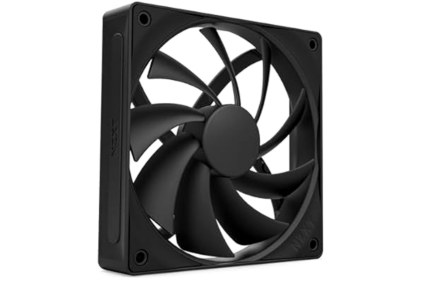 NZXT  F120Q | 120mm tyst fläkt för datorchassi | Inlopp eller utlopp | Fasad ram för koncentrerad luft | Fluiddynamiska lager | Låg ljudnivå | PWM-kontroll | Svart