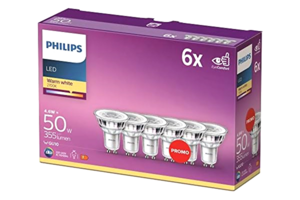 Philips PHILIPS 9290012152C LED-Lampa, Varm Vit, GU10 x 6 stycken