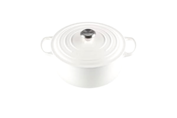 Le Creuset  Enameled Cast Iron Signature Round Dutch Oven, 5.5 qt, White