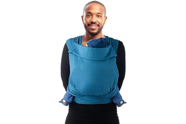 Babylonia  Baby Carrier 100% Organic with prefromed Back pad - BB TAI Model - One Size - Blue