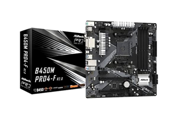 ASRock PLACA Base ASROCK B450M PRO4-F R2.0 AM4 4XDDR4 4XSATA 2XM.2 MATX MB