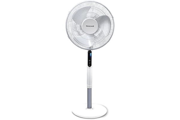 Honeywell  Advanced QuietSet svängande golvfläkt (fem hastighetslägen, timerfunktion, svängning i 70°, höjdjustering, fjärrkontroll, enkel användning) HSF600W