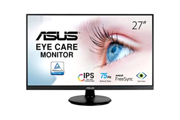 Asus ASUS VA27EHE 27'' Monitor, FHD (1920x1080), IPS, 75Hz, Frameless, Flicker free, Low Blue Light, TUV certified