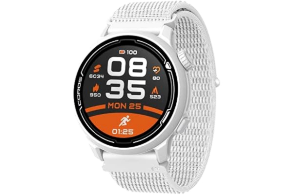 Coros COROS PACE 2 Premium GPS Sport Watch with Nylon Band, Heart Rate Monitor, 30h Full GPS Battery, Barometer, ANT+ & BLE Connections, Strava, Stryd & Training Peaks (White - Nylon Band)