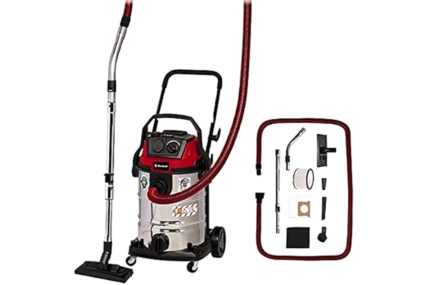 Einhell  TE-VC 2230 SACL Wet and Dry Vacuum Cleaner 1400 W 220 mbar 8 m Operating Radius HEPA Folding Filter with Filter Cleaning System 30 L Container Dust Protection Class L 2000 W Automatic Plug Socket