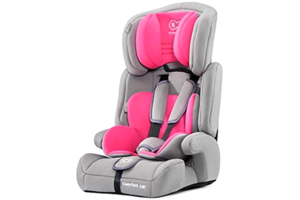 KinderKraft Kinderkraft Fotelik samochodowy COMFORT UP, Regulowany zagłówek, Poddany testom zderzeniowym, Dodatkowe systemy bezpieczeństwa, Wkładka dla najmłodszych, Grupa ECE I-II-III 9-36 kg, Różowy