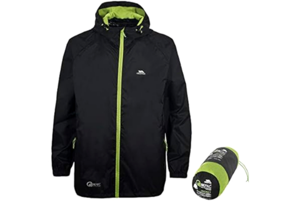 Trespass  - Qipack - Veste compressible - Mixte Adulte - Noir - FR : L (Taille Fabricant : L)