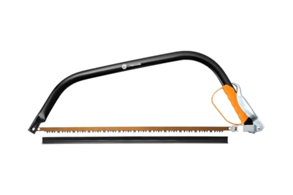 Fiskars  bågsåg med fast blad för fuktigt trä, Längd: 70 cm (24 tum), inklusive sågbladskydd, Högkvalitativt stål, Svart/Orange, SW31, 1000615