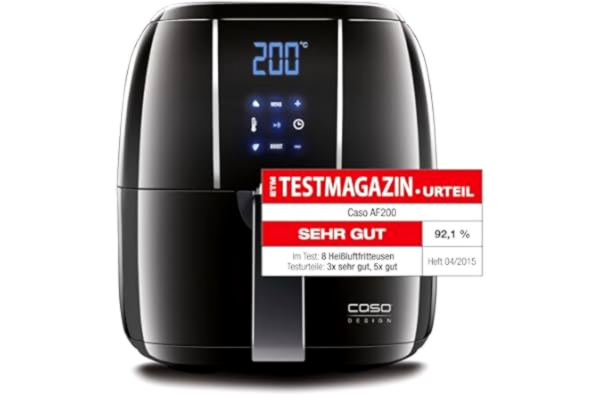 Caso  3172 Varmluftsfritös, Svart, En Storlek