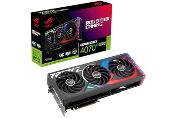 Asus ASUS GeForce RTX 4070 Ti SUPER ROG STRIX OC - 16GB GDDR6X RAM - Grafikkort