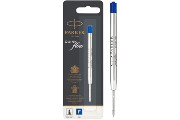 Parker  1950368 Quinkflow Påfyllningspatroner, Blå Fine Nib