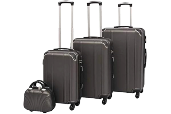 vidaXL  Ensemble de valises à roulettes Quatre pièces Anthracite