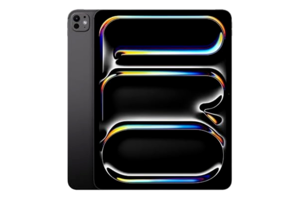 Apple  iPad Pro 13 tum (M4): Ultra Retina XDR-skärm, 256 GB, skärmkamera på långsidan med 12 MP/kamera på baksidan med 12 MP, wifi 6E, Face ID, batteri som räcker hela dagen, Standardglas - rymdsvart