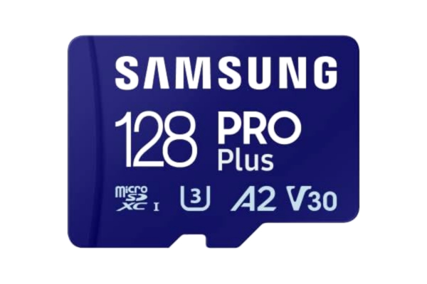 Samsung  PRO Plus microSD-Karte + SD-Adapter, 128 GB, Für Mobile Gaming auf Smartphones, Tablets und Handheld Konsolen, UHS-I U3, Full HD & 4K UHD, 180 MB/s Lesen, 130 MB/s Schreiben, MB-MD128SA/EU