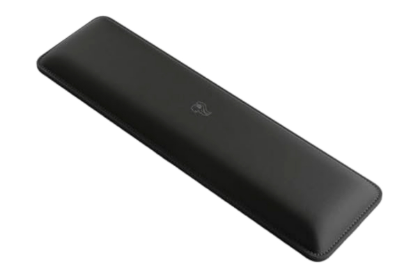 Glorious  Gaming Padded Keyboard Wrist Rest (TKL, 25 mm tjockt) – Fransfria sydda kanter, slät tygyta, halkfri gummibas, medelhög fasthet, 360 x 100 x 25 mm – Black-Stealth