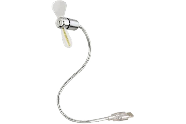 Hama  12110 | USB-färgad LED-fläkt för kontor eller hem, silver