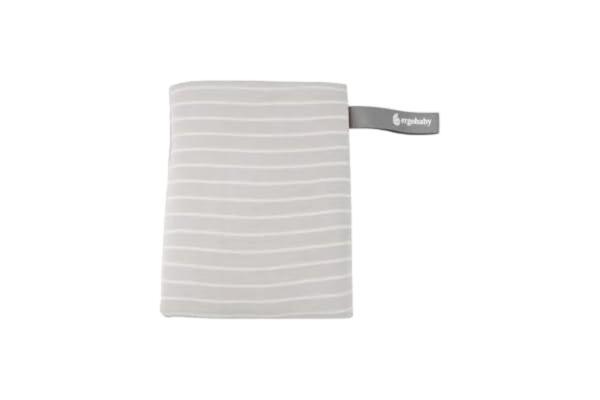 Ergobaby  bärsjal för nyfödda upp till 11,3 kg, Aura Knit bärsjal, elastisk och andas, unisex, Grey Stripes