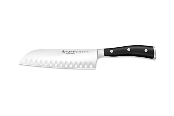 Wüsthof  Santoku, Classic Ikon (1040331317), 17 cm Klingenlänge, Kullenschliff, geschmiedet Edelstahl rostfrei, asiatisches Küchenmesser, extrem scharf