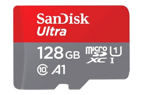 SanDisk  Ultra 128GB microSDXC kort + SD-adapter, för Android-smartphones och surfplattor, upp till 140 MB/s, med A1 App Prestanda, UHS-I, Kort 10, U1
