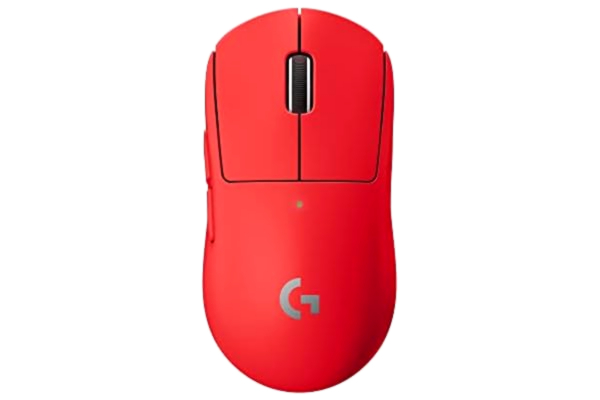Logitech  G PRO X SUPERLIGHT Draadloze Gaming-Muis, Lichtgewicht 63g, HERO 25K Sensor, 25.600 DPI, 5 Programmeerbare Knoppen, Lange Batterijduur, On-Board Geheugen, voor Esports, PC/Mac - Rood