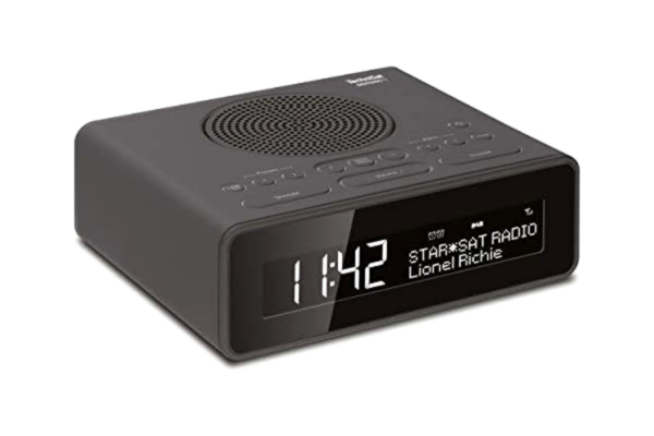 TechniSat  DIGITRADIO 51 DAB+ Radiowecker (DAB, FM, klockradio, väckarklocka med två justerbara alarmtider, snooze-funktion, sleeptimer, dimbar display, hörlursuttag) svart