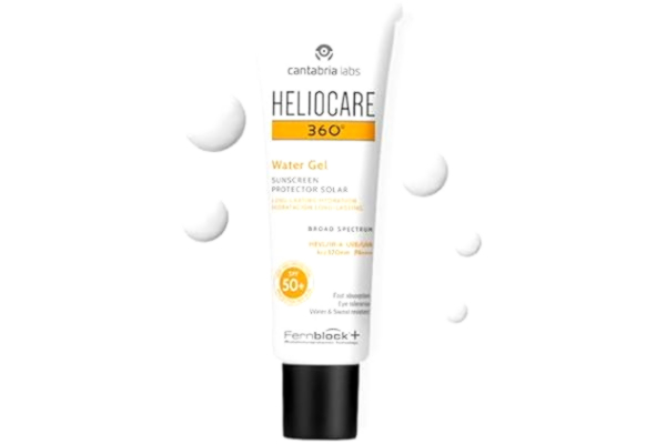 Heliocare  360° Vattengel SPF 50+, avancerad solkräm, ultralätt, fuktgivande, normal och känslig hud, vattentät, 50 ml