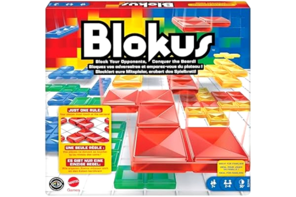 Mattel Games  BJV44 - Blokus Strategi-spel, Brädspel för 2-4 Spelare, För hela familjen