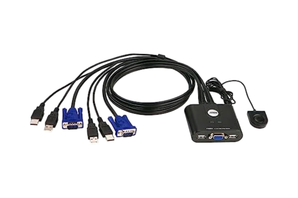 Aten ATTEN CS22U USB HDMI KVM Switch, Svart