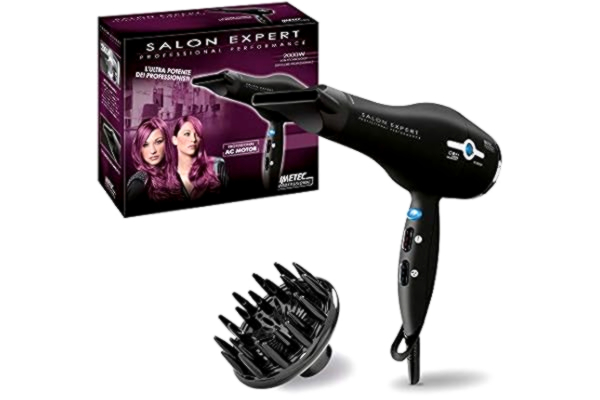 Imetec  Salon Expert P4 2500 ION, professionele haardroger, ionen-technologie, rooster met keramische en toermalijncoating, 8 ventilator- en temperatuurniveaus