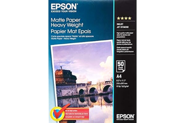 Epson  A4 matt tungt bläckstrålepapper (50 ark), vit