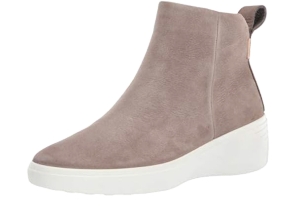 Ecco ECCO Soft 7 Wedge City Boot Dameslaarzen, Warm grijs, 34.5 EU