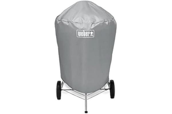 Weber  Grillöverdrag för Ø 57 cm kolgrillar, andningsbar UV- & vattentålig, skydd mot vind & väder, med kardborrfäste för fästning, portabel & lätt, grillöverdrag - Grå (7176)