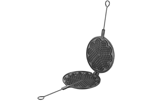 Skeppshult SKEPPSHULT Gjutjärn hjärtformad handgjord våfflor form – 21 cm